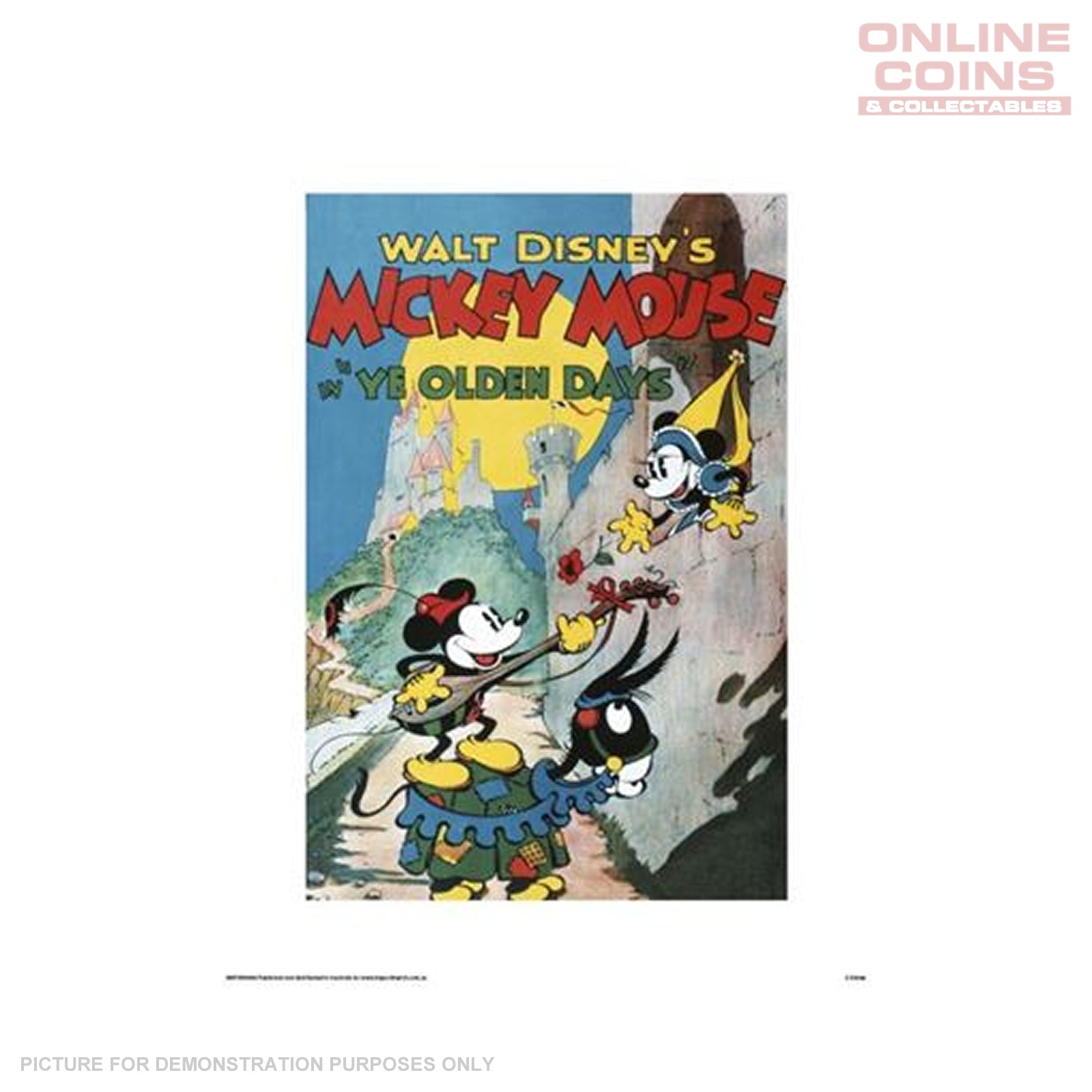 Disney Officially Licensed Art Print - Mickey Mouse Ye Olden Days